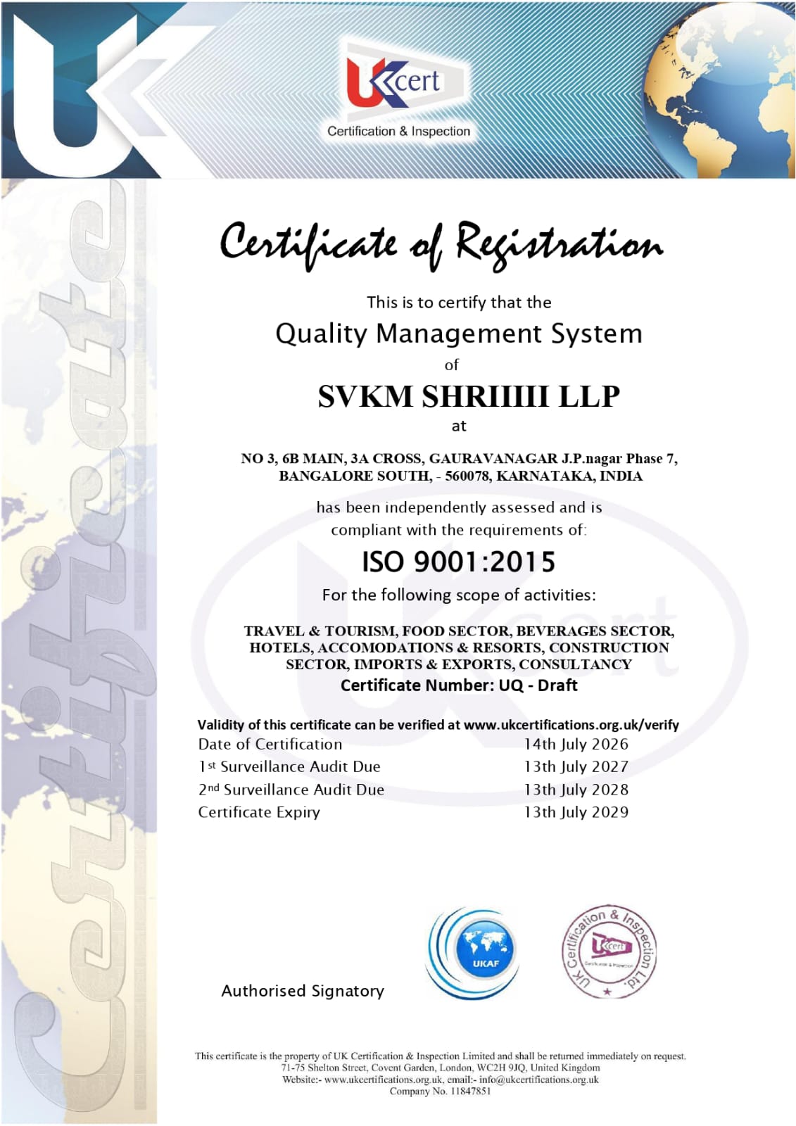 SVKM SHRIIIII LLP Company Credential 1